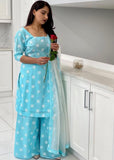 Blue Cotton Suit