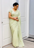 Green Ready-made Saree