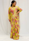 Printed Chinnon Saree