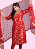 Red Banarsi Pajami Suit