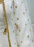 White Satin Sharara Suit