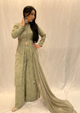 Georgette Plazzo Suit