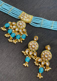 Blue Kundan Jewellery Set