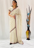 Cream Saree