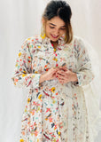 Printed Short Anarkali with Plazzo Suit