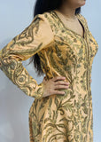 Peach High-low Trouser Suit