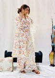Printed Short Anarkali with Plazzo Suit