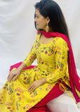 Yellow Banarsi Plazzo Suit