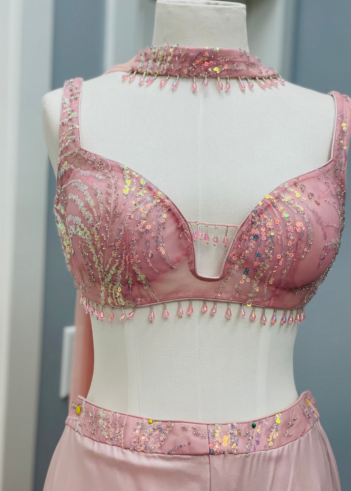 Light Pink Plazzo Suit