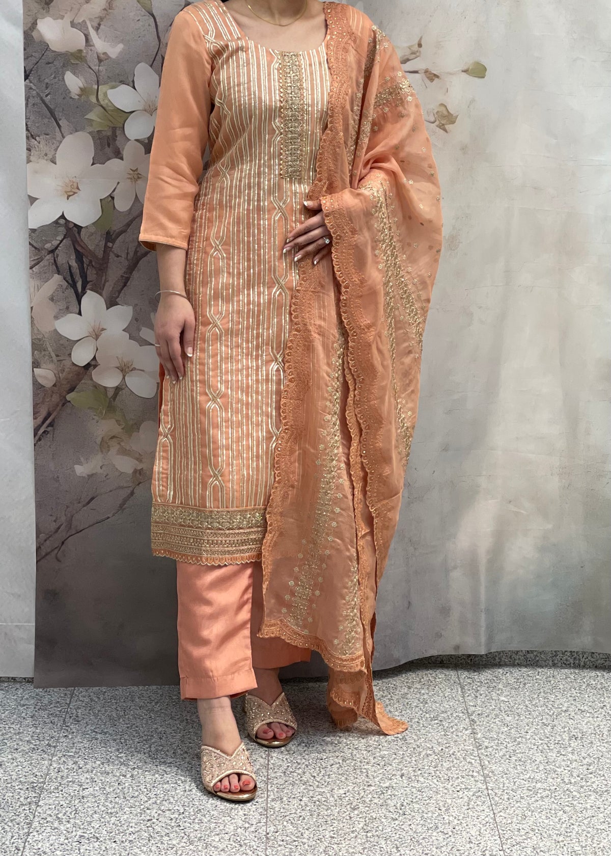 Peach Trouser Suit