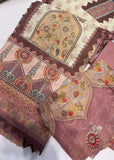 Blush Pakistani Print Unstitched Suit