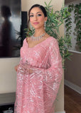 Net Pink Saree