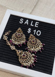 Plum Tikka Earings