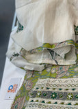 Green Bird Print Suit