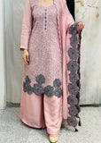 Pink Grey Plazzo Suit