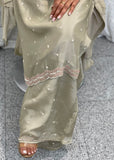 Beige Plazzo Suit