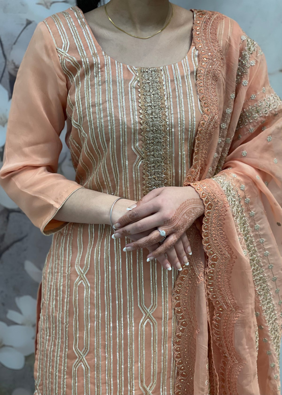 Peach Trouser Suit
