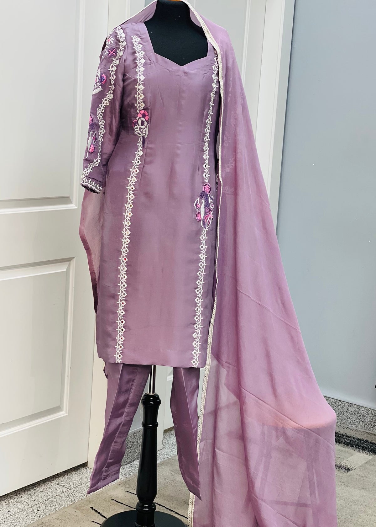 Mauve Trouser Suit