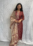 Printed Chanderi Trouser Suit