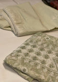 Patel Green Unstitched Suit
