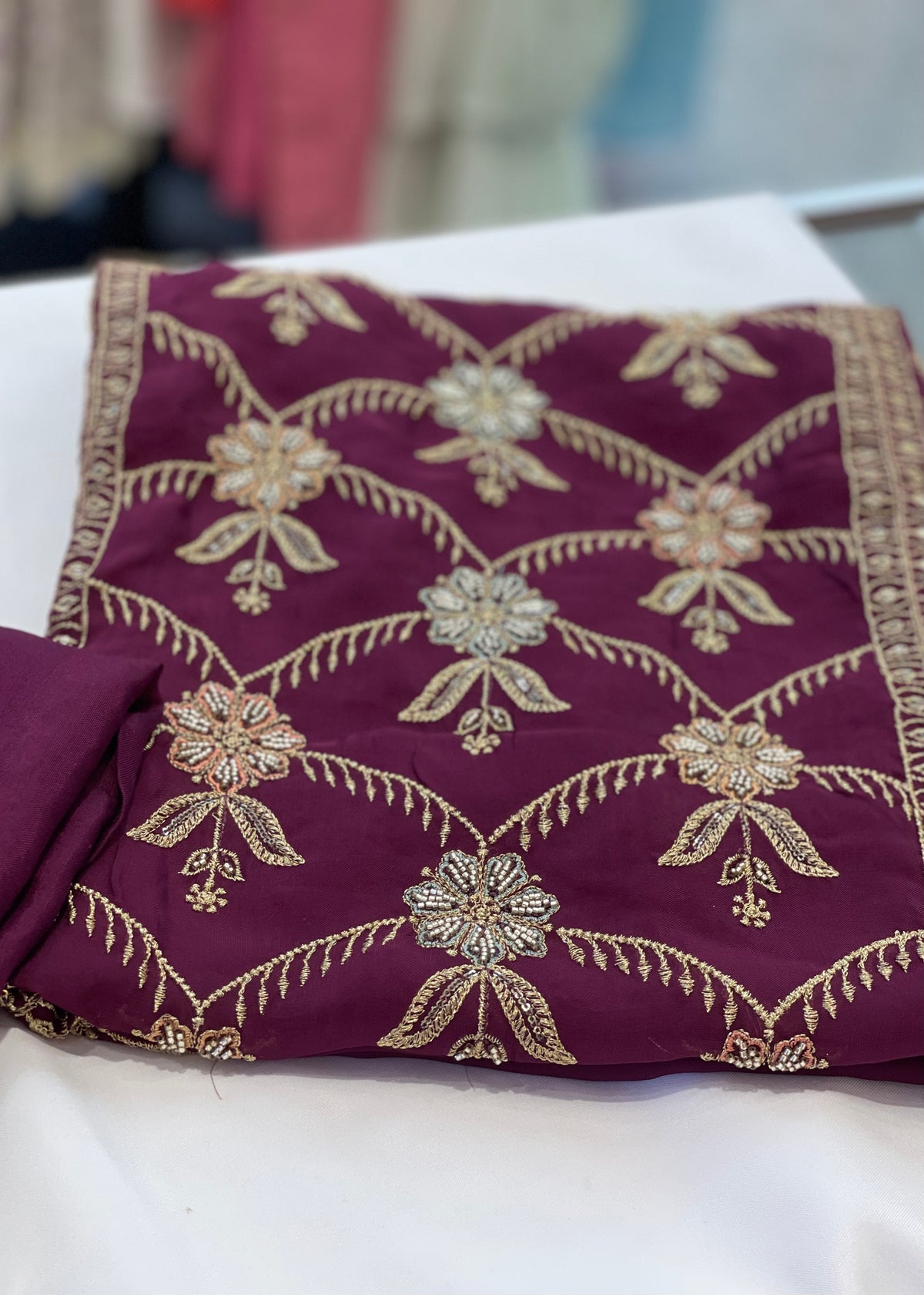 Plum Full Unstitched Suit