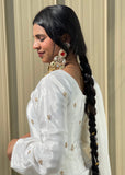 White Plazzo Suit