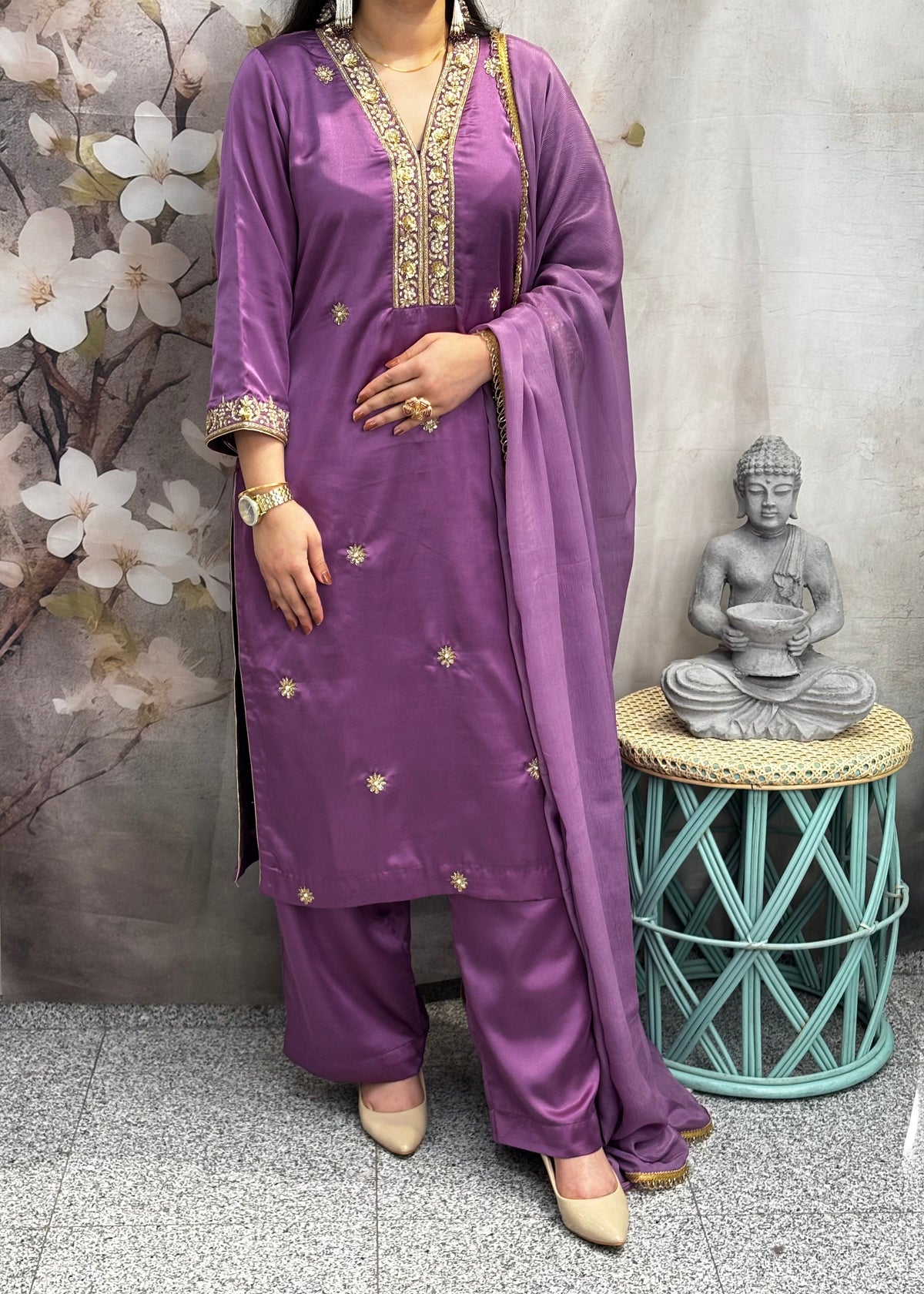 Satin Trouser Suit