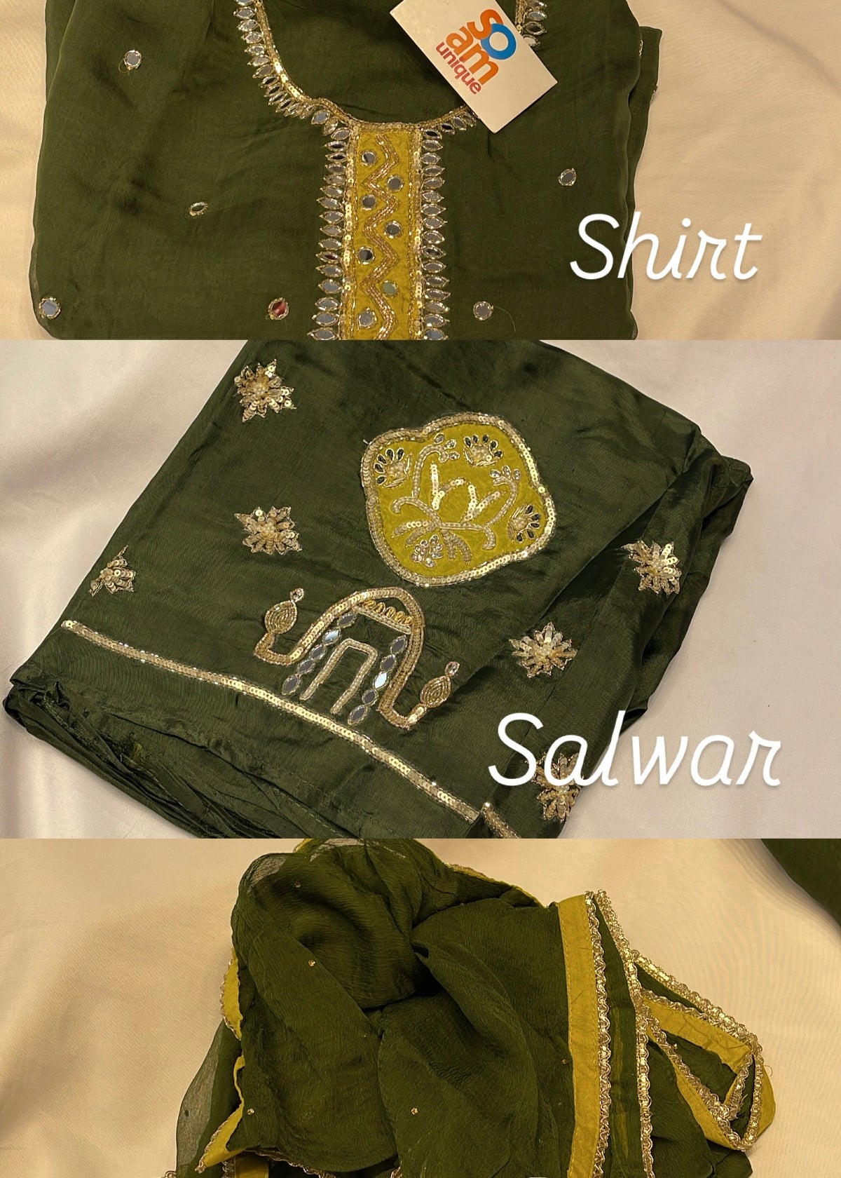 Yellow-Green Unstitched Suit