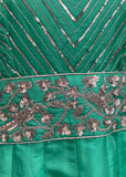 Green Long Anarakali Suit