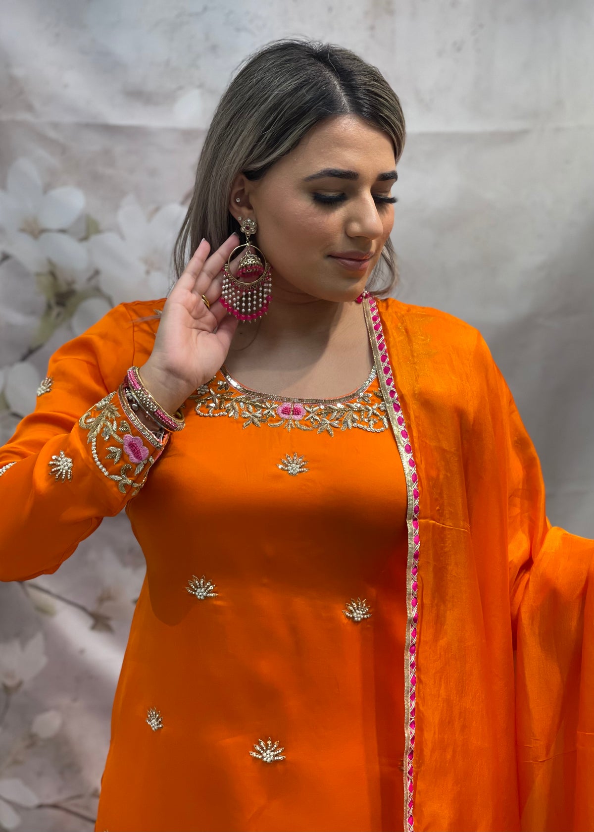 Orange Trouser Suit
