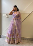 Net embroidered Lehnga