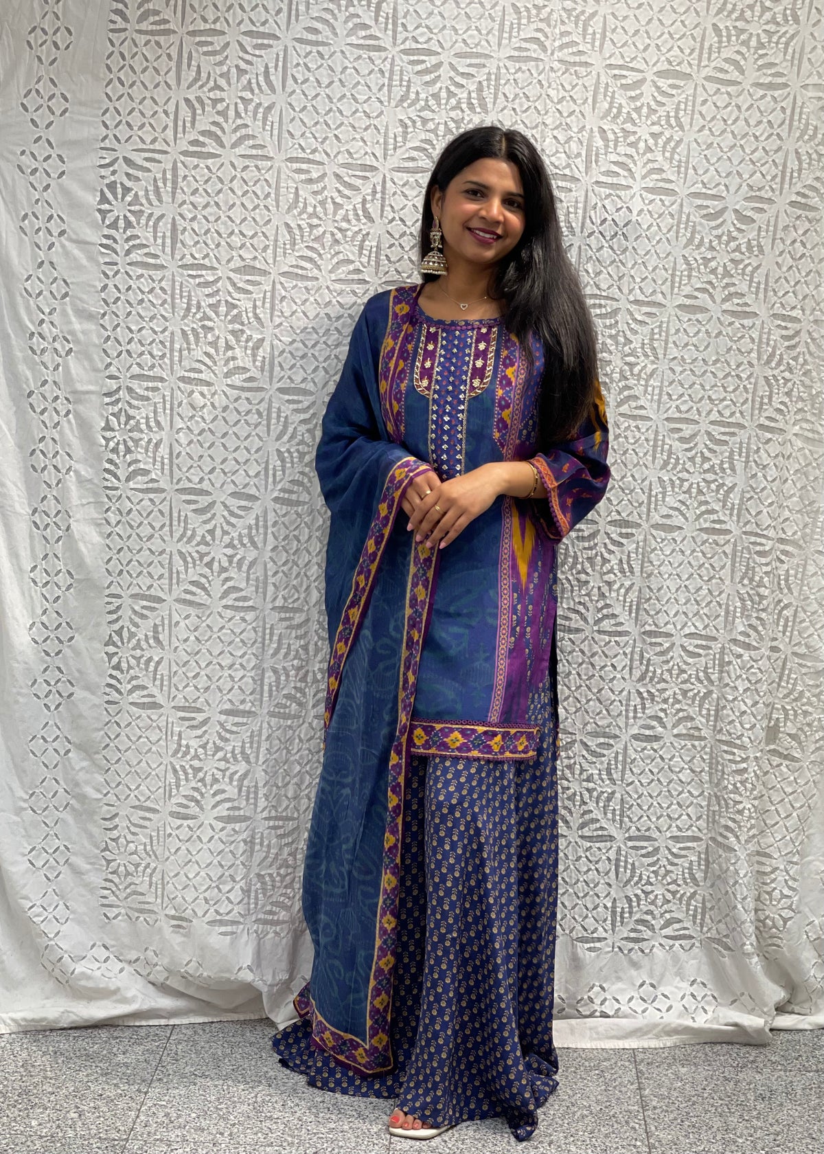Printed Plazzo Suit