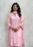 Crepe Baby Pink Farshi Salwar Suit
