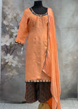 Black-Orange Plazzo outfit