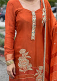 Rust Farshi Suit