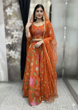 Organza Printed Lehnga