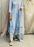 Blue Flower Embroidery Suit