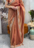 Peach Shimmer Saree