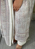 Soft Ivory Paisley Printed Suit Set