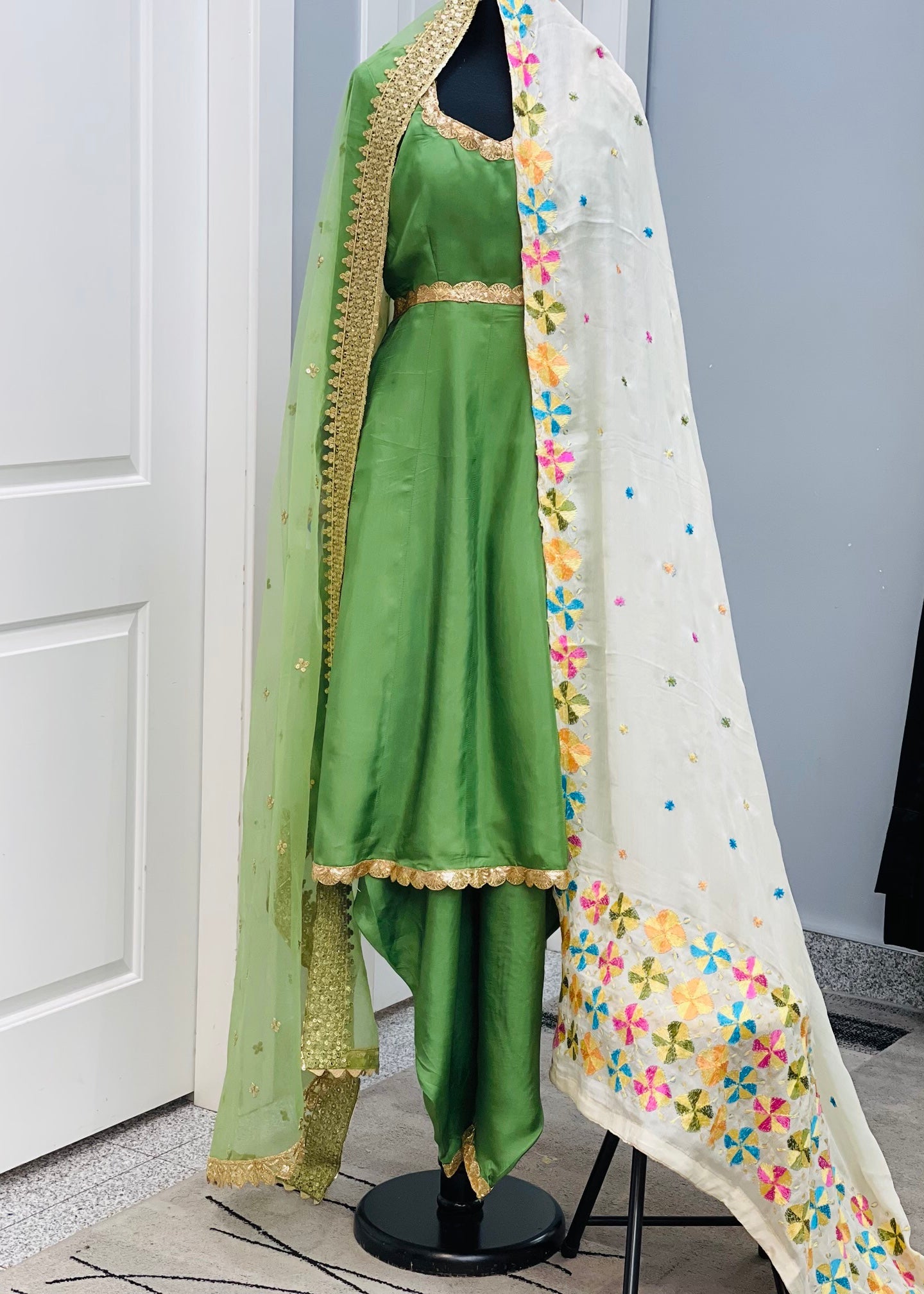 Anarkali with Dhoti Salwar – So-am Unique - Main Image
