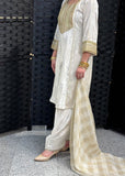 White Velvet Salwar Suit