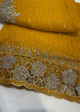 Yellow Shimmer Unstitched suit