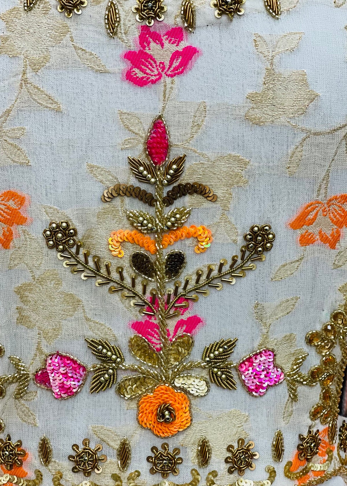White Anarkali with Trouser