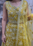 Yellow White Lehnga