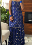 Royal Blue Sharara Suit