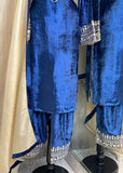 Blue Velvet Salwar Suit