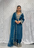 Teal Blue Trouser Suit