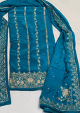 Teal Unstitched Suit