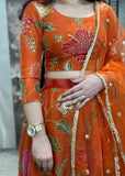 Organza Printed Lehnga