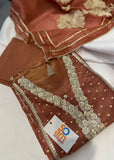 Rust Banarasi Suit